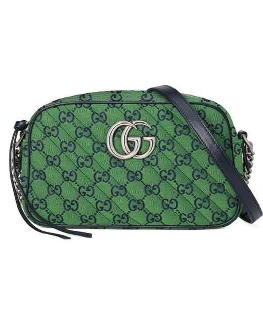 Gucci Green GG Marmont Quilted Crossbody Bag