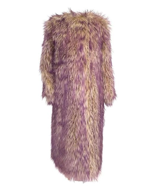Gucci Faux Fur Coat With Contrast Colored Tips