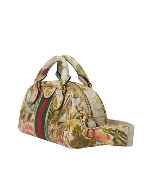 Gucci Metallic Ophidia GG Floral Shoulder Mini Bag