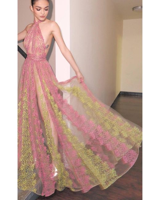 open lace back dress Look 24