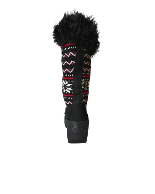 Juicy Couture Red Black White Tall Snow Boots