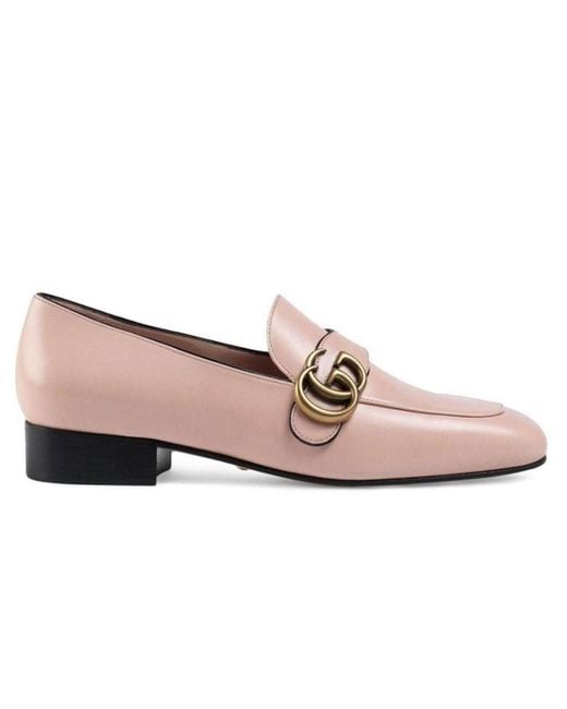 Gucci Pink Marmont 25mm Leather Loafers