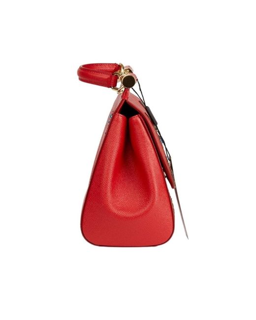 Dolce & Gabbana Red Family Print Sicily Tote Bag Regular