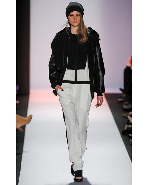 BCBGMAXAZRIA White Patricia Color-blocked Jumpsuit