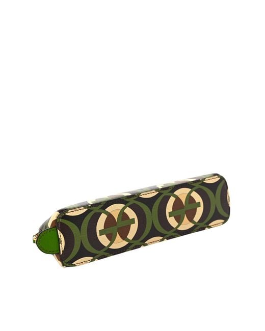 Gucci Black Calfskin GG Cascade Demetra Makeup Bag