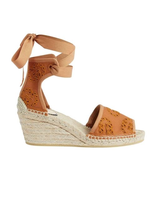 Gucci Interlocking G Platform Espadrilles Brown Canvas