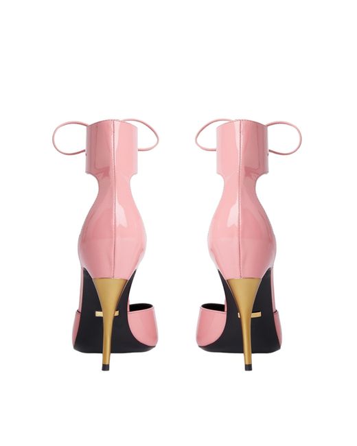 Gucci Priscilla Glossed-leather Pumps In Pink