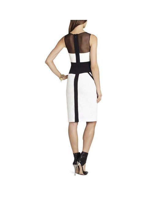 BCBGMAXAZRIA White Fitted Sleeveless Dress