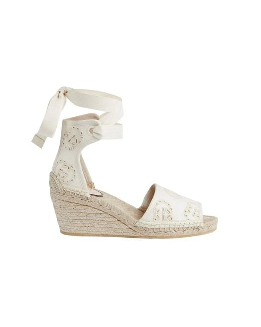 Gucci White Interlocking G Platform Espadrilles Ivory Canvas