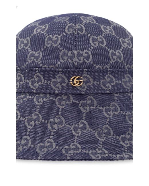Gucci Blue GG Monogram Bucket Hat