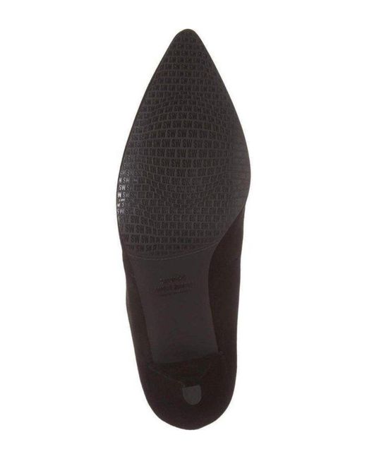 Stuart Weitzman Cling Black Suede Sock Booties