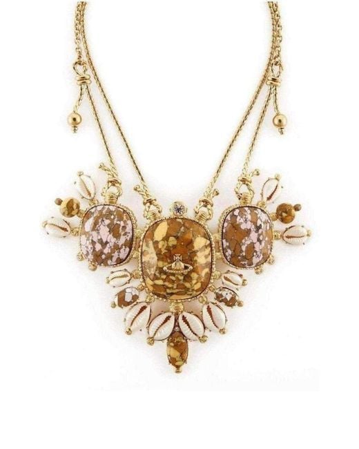 Vivienne Westwood Metallic Plated Lusaka Necklace Regular