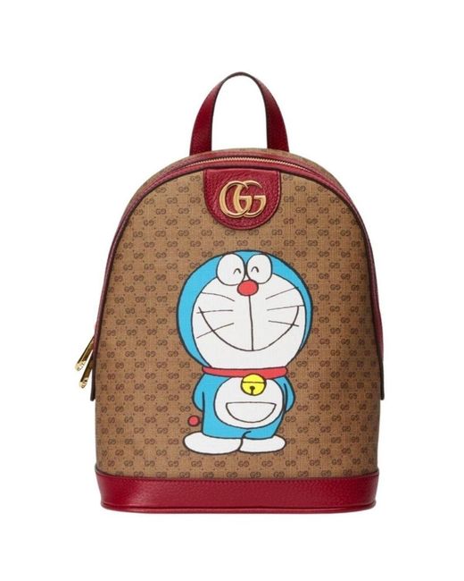 Gucci Pink Natural Doraemon X Small Backpack