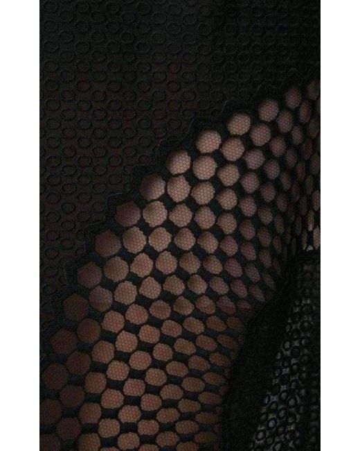 Stella McCartney Black Perforated A-line Skirt It 42 (us 6)