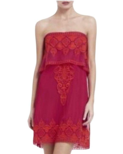 BCBGMAXAZRIA Mayela Ruby Red Strapless Dress