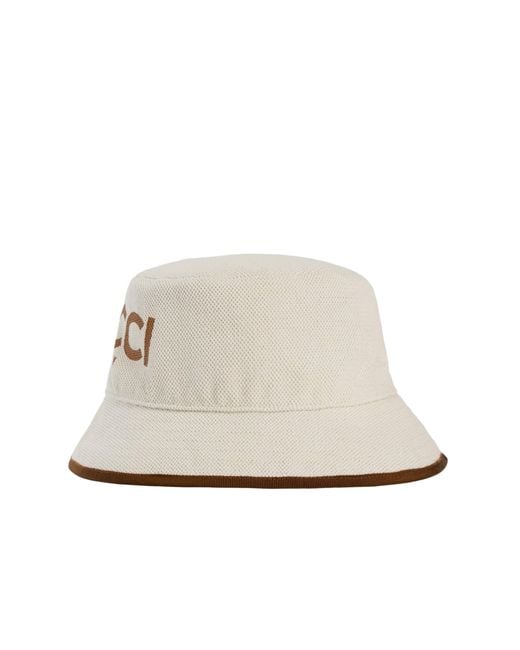 Gucci Natural Arnaud Bob Reversible Bucket Hat
