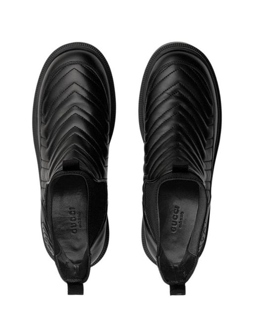 Gucci Black Frances Matelassé Chelsea Boot