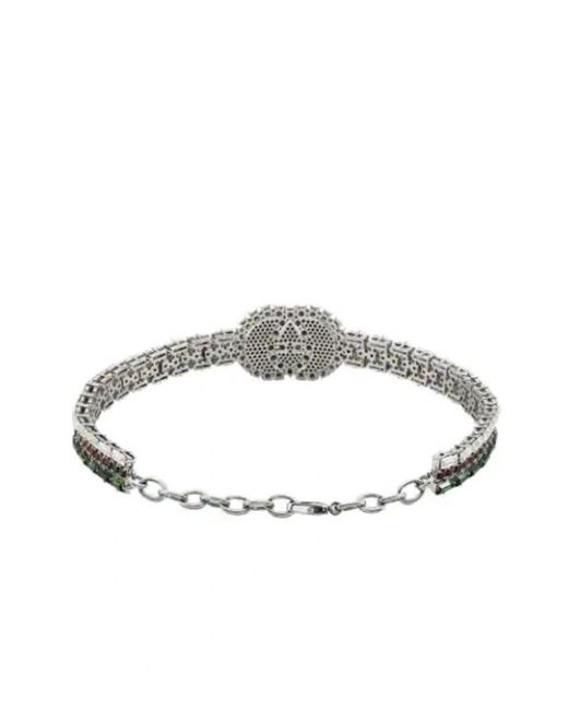 Gucci Metallic Crystal-embellished Tennis Gg Choker