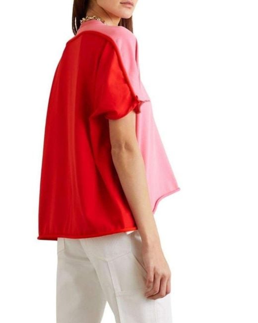 Bottega Veneta Pink Two-tone Jersey T-shirt