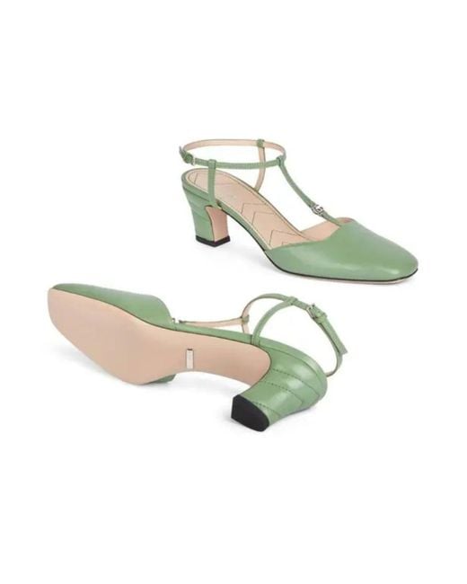 Gucci Double G Slingback Green Pumps