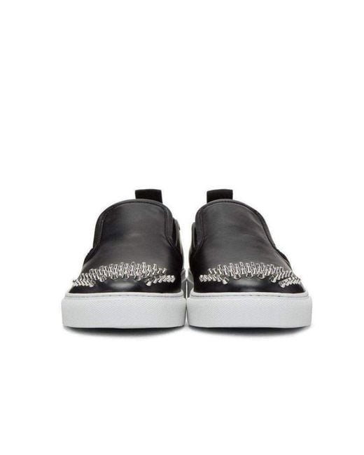 McQ Alexander McQueen Black Chris Studded Leather Slip-on Sneakers for men