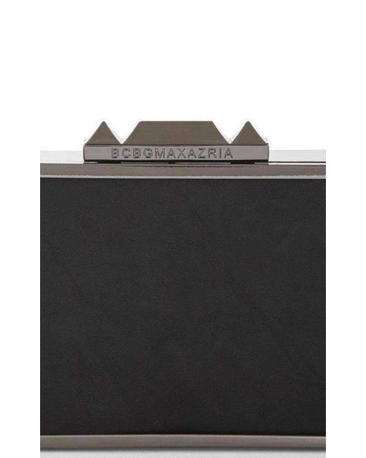 BCBGMAXAZRIA Black Sadie Box Clutch With Side Handle