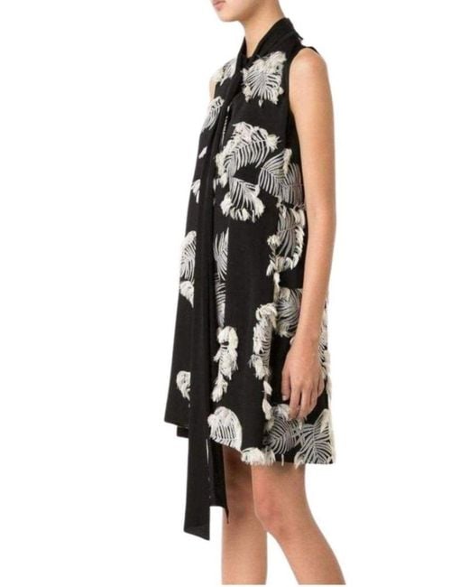 Chloé Black Palm Jacquard Dress