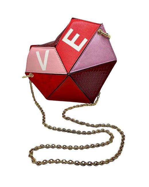 Gucci Red Valentine's Day Multicolor Small Heart Bag