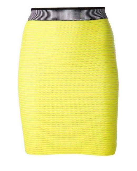 Alexander Wang Yellow Neon- Cycling Pencil Skirt