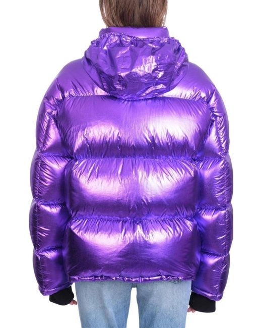 Alexandre Vauthier Purple Viola Polyester Puffer Jacket