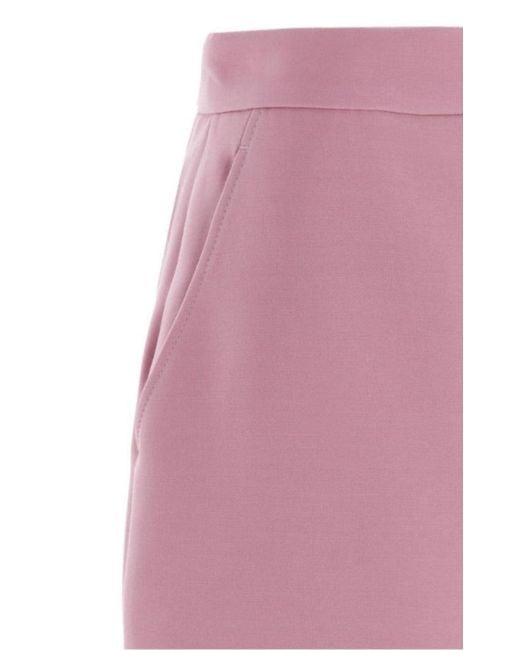 Gucci Purple High-rise Wide Silk-blend Pants