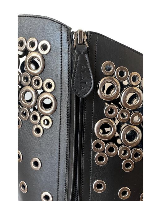 Alaïa Black Knee High Leather Boots