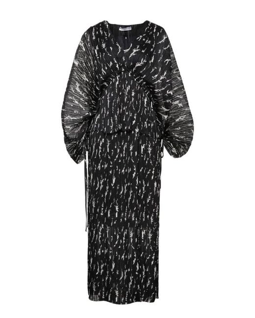 Givenchy Black Pleated Maxi Dress