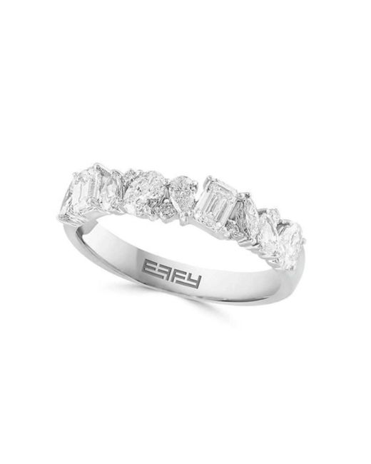 Effy Metallic 14k White Gold Pavé Diamond Ring