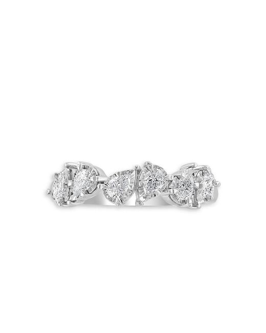 Effy Metallic 14k White Gold Pavé Diamond Ring