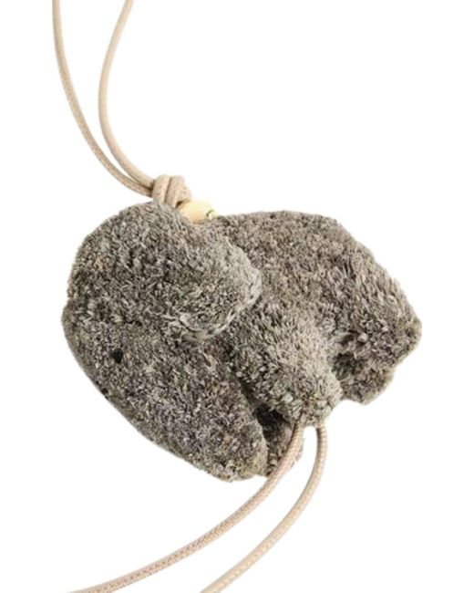 Loewe Multicolor Raffia & Leather Elephant Bag Charm