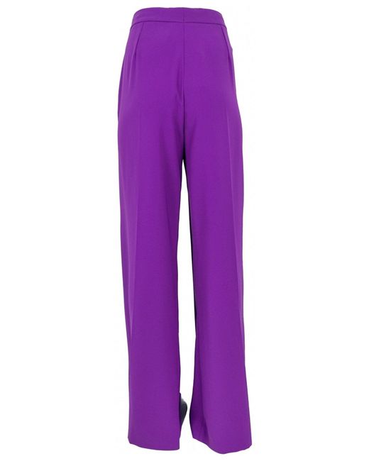 Zuhair Murad Purple Gathered Belted Blazer And Wide-leg Trousers Set
