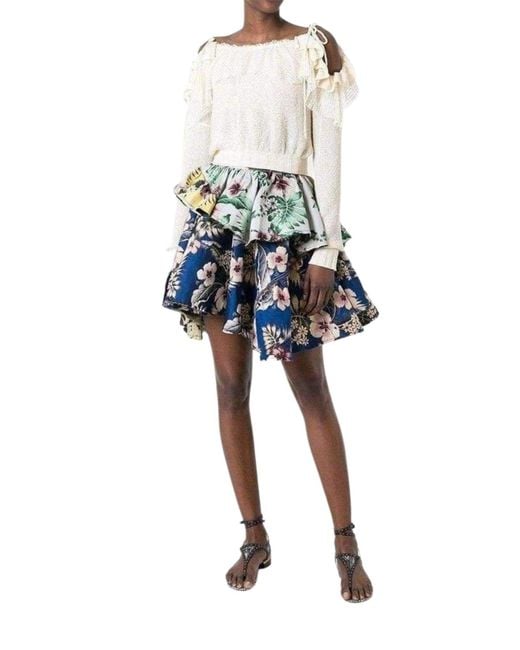 Philosophy Di Lorenzo Serafini Multicolor Floral Print Skirt
