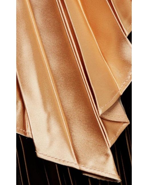 Gucci Black Colorblock Plisse Cape Dress