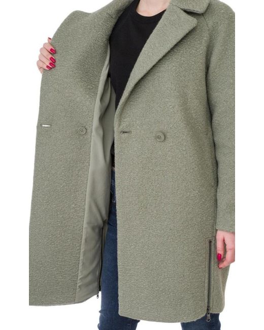 Emporio Armani Double-breasted Celadon Green Coat