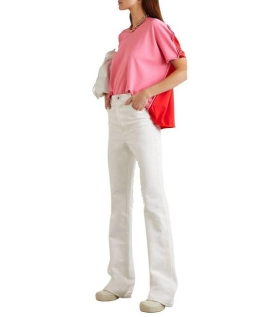 Bottega Veneta Pink Two-tone Jersey T-shirt