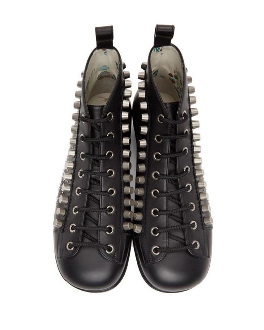 Gucci Black Brogue Detail Boots