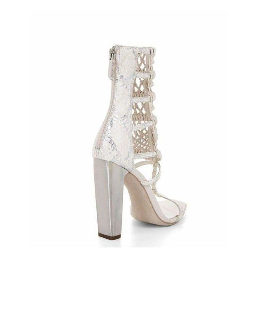BCBGMAXAZRIA Natural Leather Macrame Day Sandal