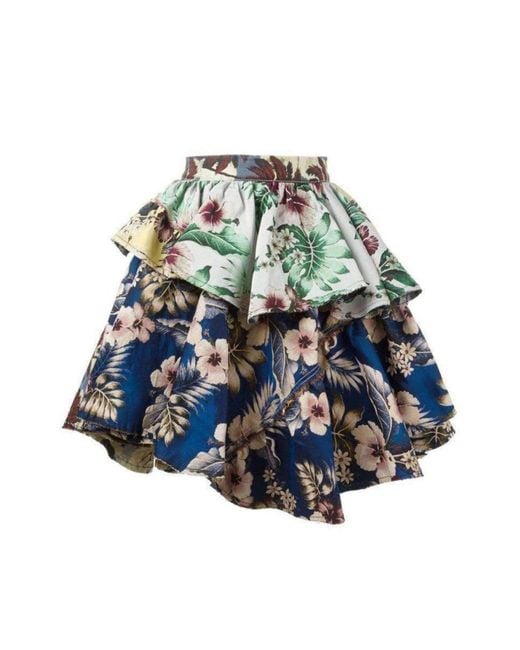 Philosophy Di Lorenzo Serafini Multicolor Floral Print Skirt