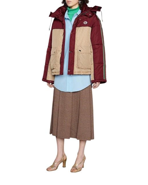 Gucci Red Down-feather Reversible Coat