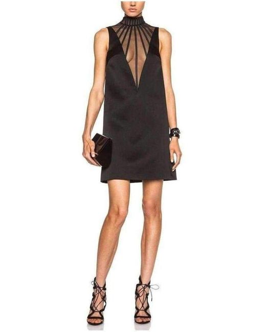 Christopher Kane Abstract Boning Black Dress