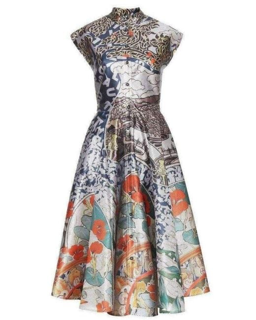 Mary Katrantzou Multicolor Winding River Drive Dress