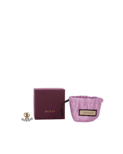 Gucci Metallic Crystal Double G Single Earring
