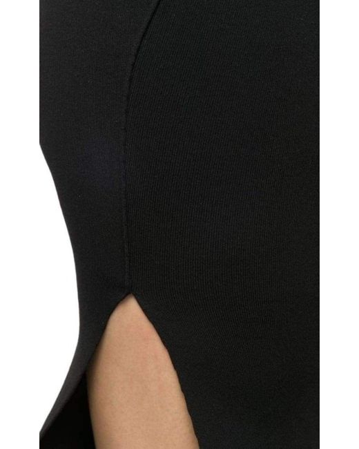 Rick Owens Black Side Slit Pull-on Skirt