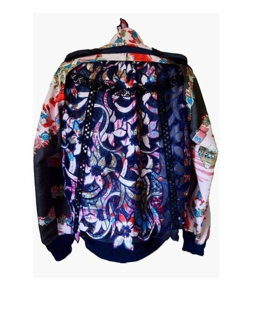 Sacai Blue Canvas And Broderie Anglaise Souvenir Cotton Jacket